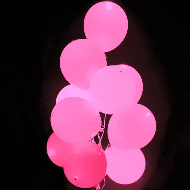 Roze Led Ballonnen 30cm 5st