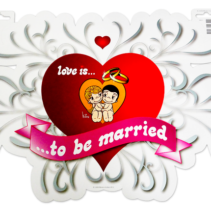 Deurbord Love Is To Be Married 45cm