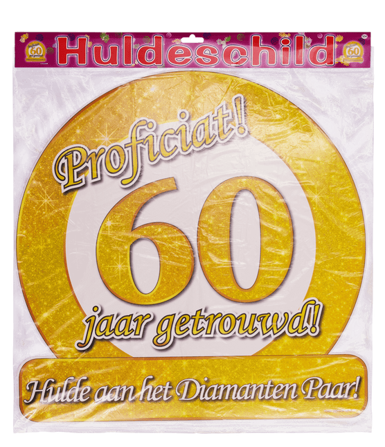 Deurbord 60 Jaar Getrouwd 50cm