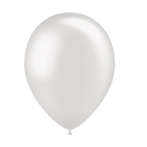 Lichtgrijze Ballonnen Metallic 25cm 50st