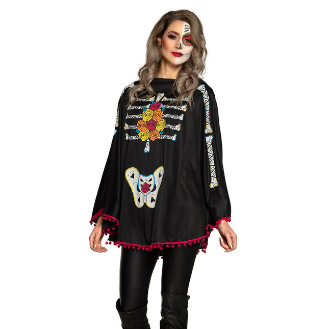 Halloween Day Of The Dead Poncho
