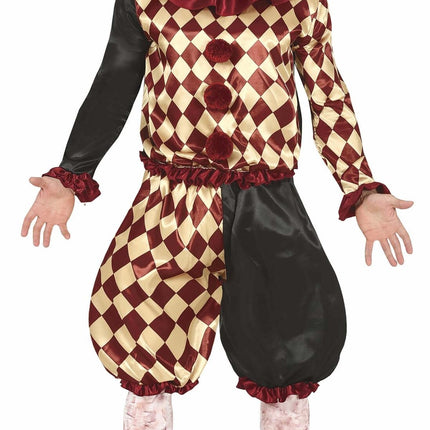 Horror Clown Halloween Kostuum Heren Rood