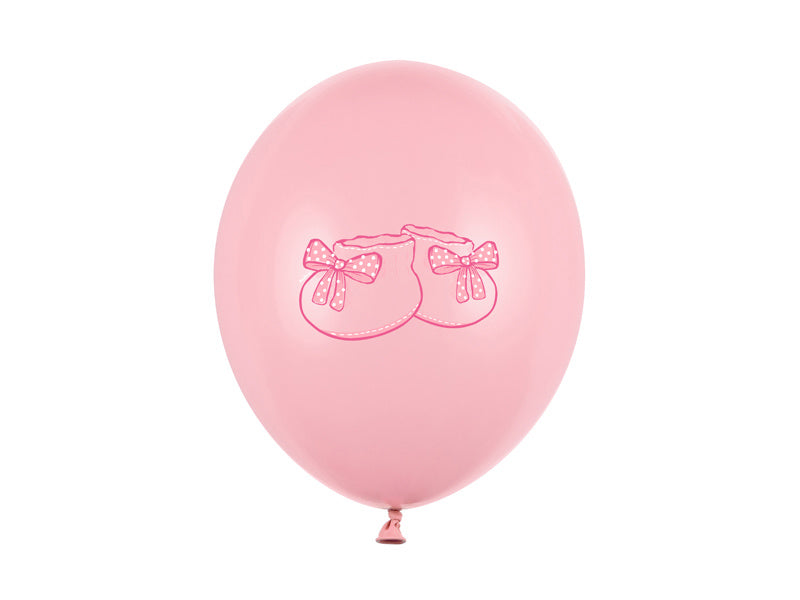 Ballonnen Babyschoentjes Roze 30cm 6st