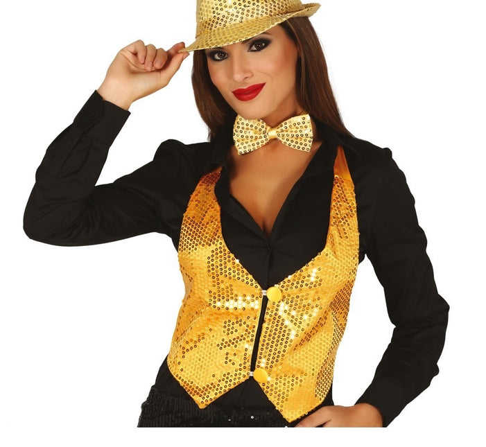 Gouden Glitter Gilet