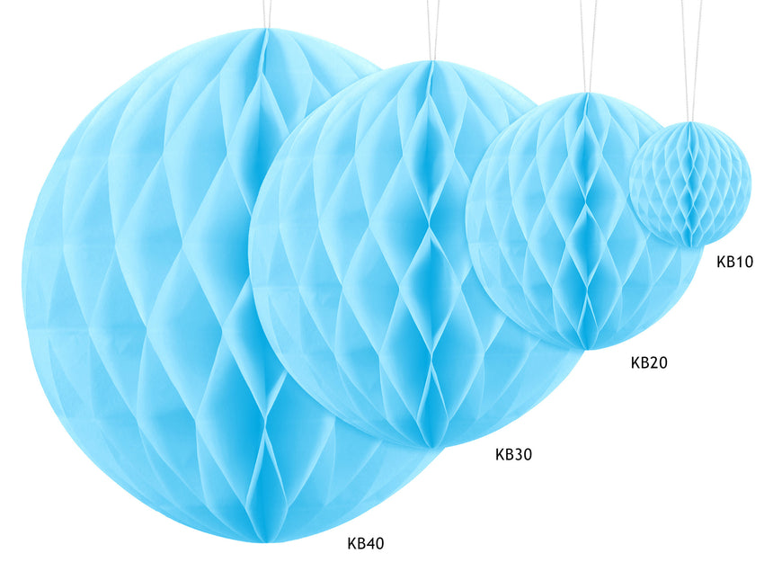 Honeycomb Bal Lichtblauw 40cm