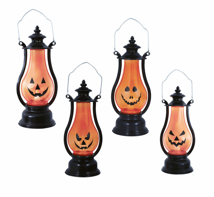 Halloween Tafeldecoratie Lantaarn Pompoen 16cm