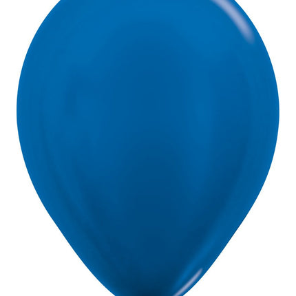 Ballonnen Metallic Blue 30cm 12st