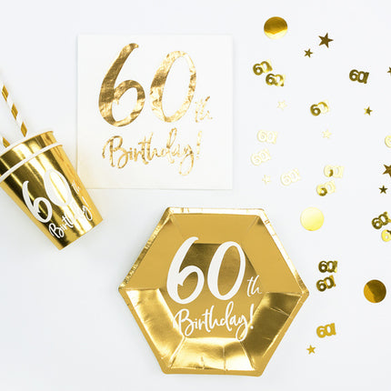 Tafelconfetti 60 Jaar Goud