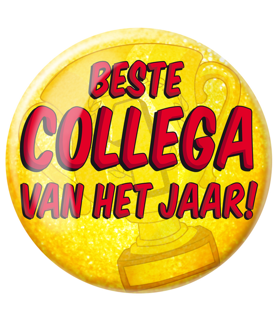 Button Beste Collega Van Het Jaar 10,2cm