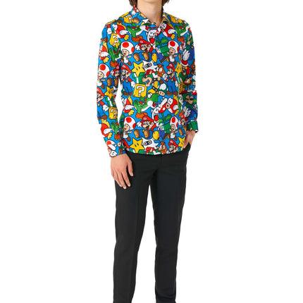 Super Mario Overhemd Jongen Tiener OppoSuits