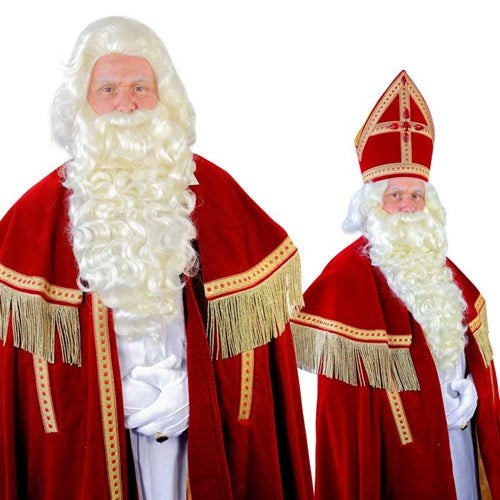 Sinterklaas Baard  Kanekalon 55cm 3delig