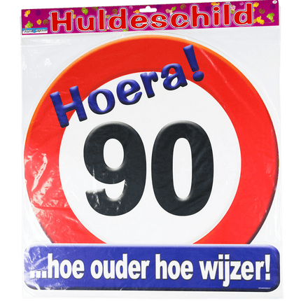 Deurbord 90 Jaar Verkeersbord 50cm