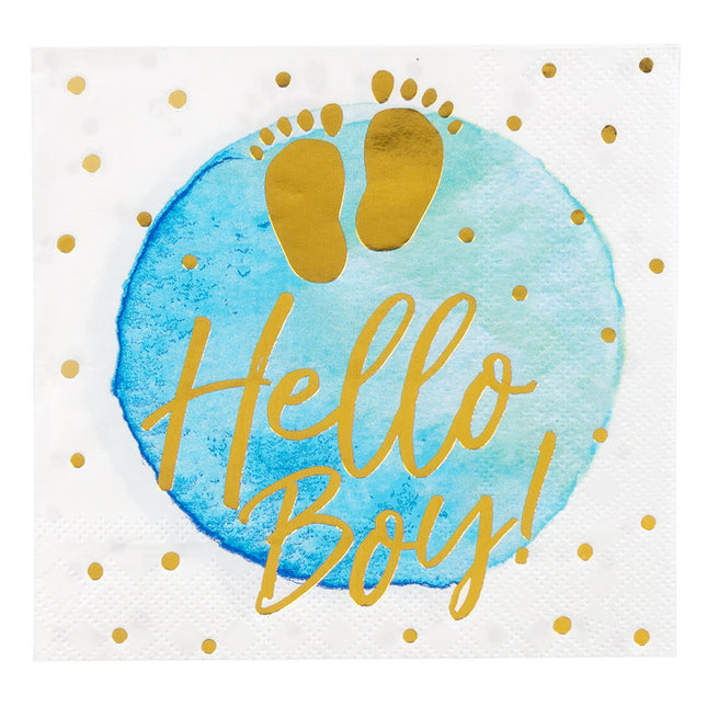 Servetten Hello Boy Papier 33cm