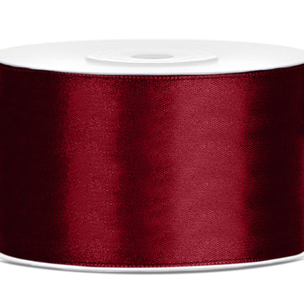 Satijn Lint Bordeaux Rood 38mm 25m