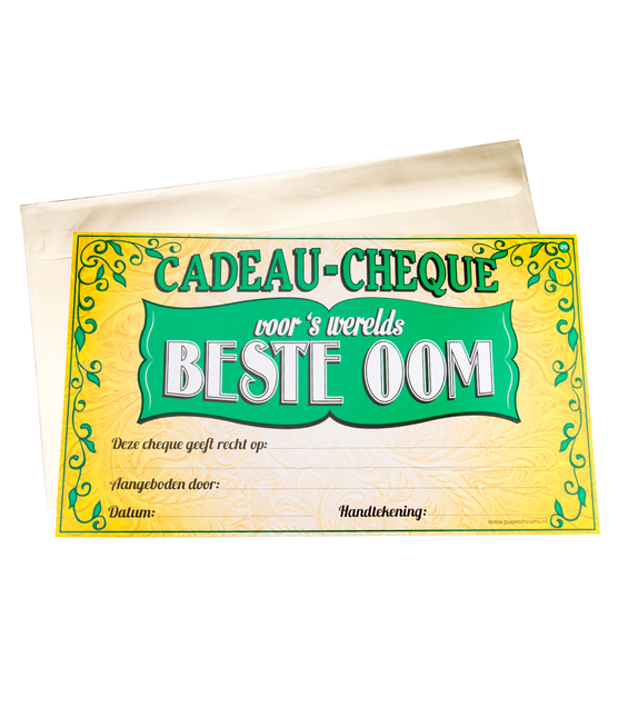 Cadeaubon Oom 34,5cm