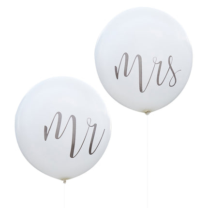 Ballonnen Mr & Mrs 92cm 2st