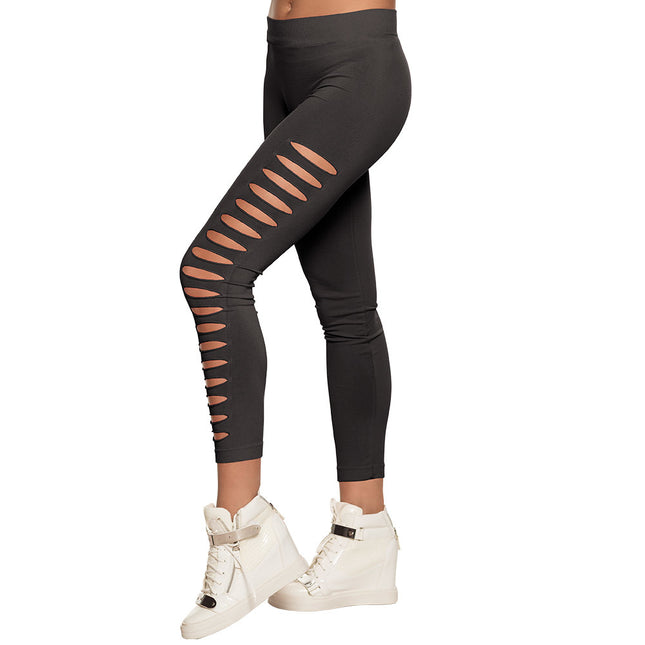 Zwarte Legging Gaten L-XL