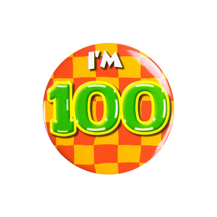 I'm 100 Button 100 Jaar 5,5cm