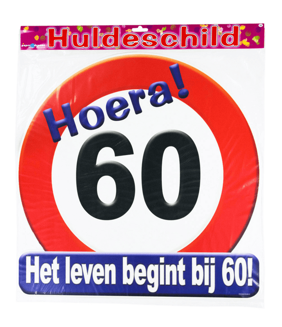 Deurbord 60 Jaar Verkeersbord 50cm