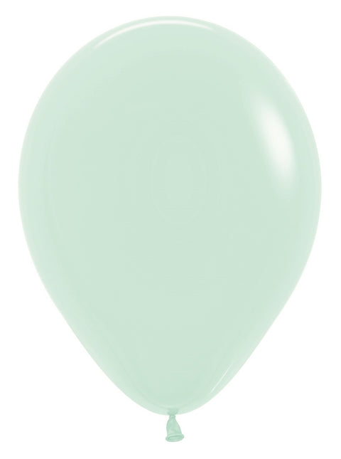 Ballonnen Pastel Matte Green 30cm 12st