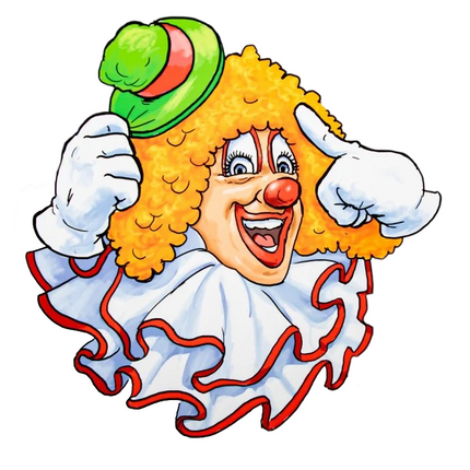 Raamsticker Clowngroene Hoed 40cm