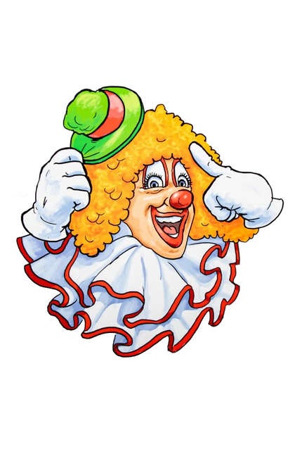 Raamsticker Clowngroene Hoed 40cm