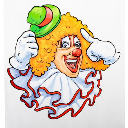 Raamsticker Clowngroene Hoed 40cm