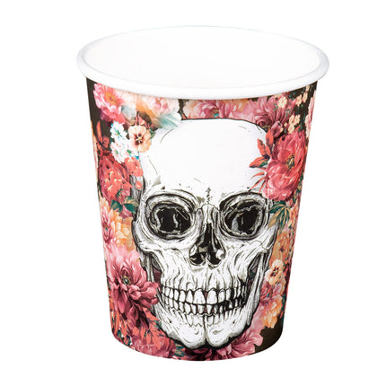 Dia De Los Muertos Bekers Papier 210ml 10st