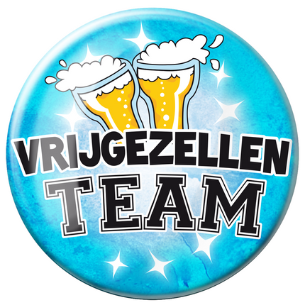 Button Vrijgezellen Team Man 10,2cm