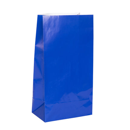 Uitdeelzakjes Blauw 25cm 12st