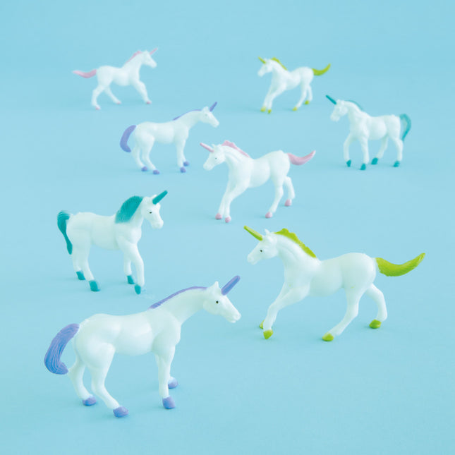 Uitdeelcadeautjes Unicorn 8cm 8st