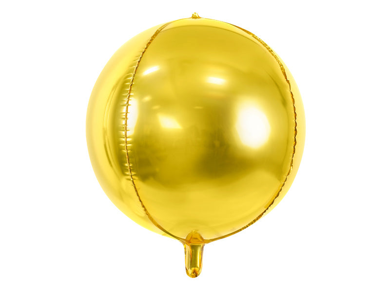 Helium Ballon Rond Goud Leeg 40cm