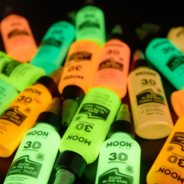 Moon Glow Glow in the Dark Fabric Paint Green 30ml