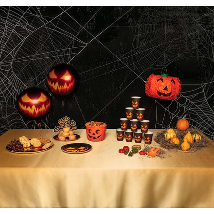 Halloween Bekers Pompoen Papier 210ml 10st