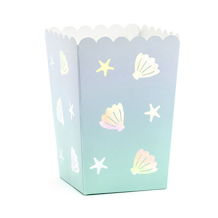 Popcorn Bakjes Zeemeermin 12,5cm 6st