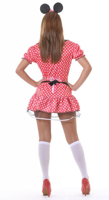 Minnie Mouse Kostuum Wit Rood Dames