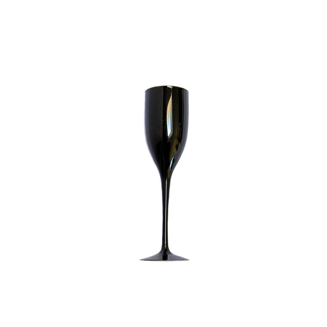 Champagne Glazen Zwart Herbruikbaar 150ml 4st