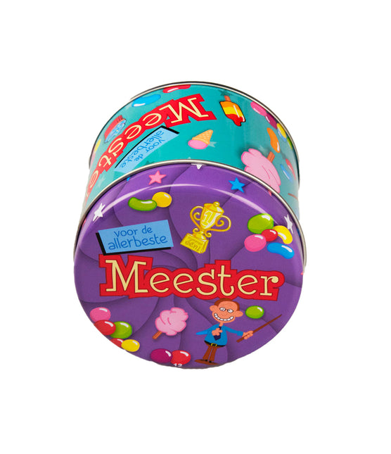 Snoepblik Meester 9cm