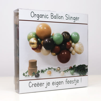 Ballonnen DIY Balloon Kit Organic Happy Birthday Natural