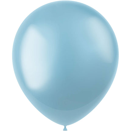 Lichtblauwe Ballonnen Metallic Sky Blue 33cm 10st