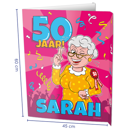 Raambord Sarah 50 jaar 60cm