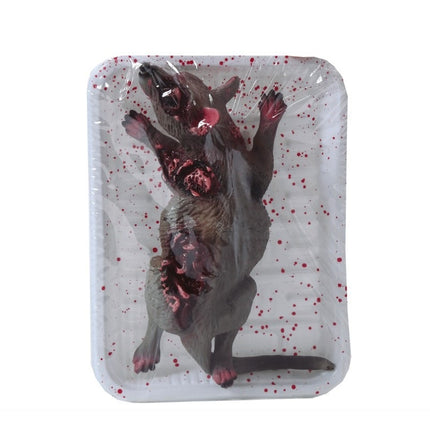 Halloween Rat In Bakje 19cm