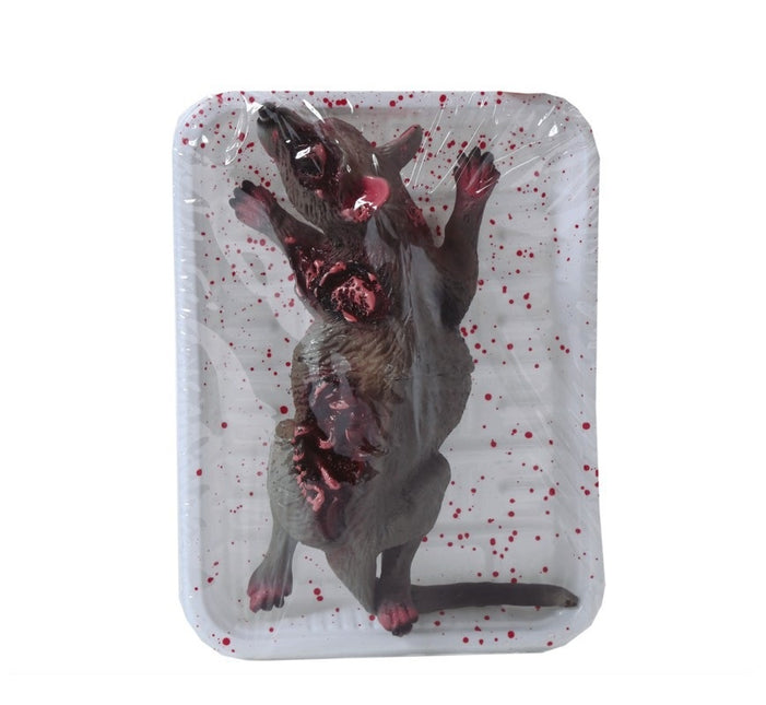 Halloween Rat In Bakje 19cm