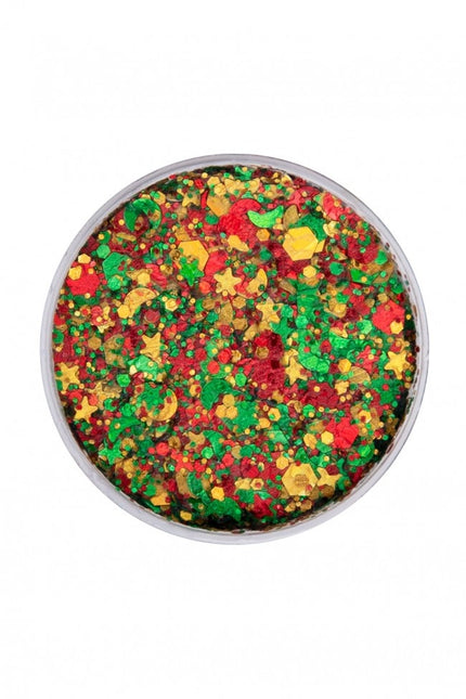 PXP Pressed Chunky Glitter Creme Big Red/Yellow/Green 40ml