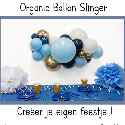 Ballonnen DIY Balloon Kit Organic Blue