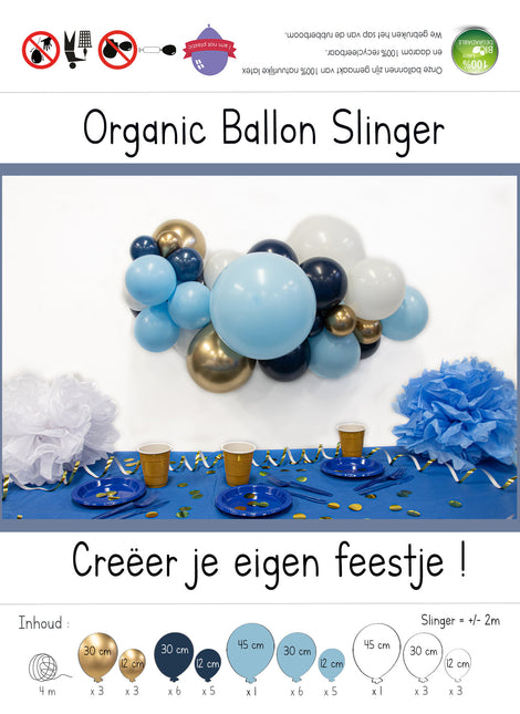 Ballonnen DIY Balloon Kit Organic Blue