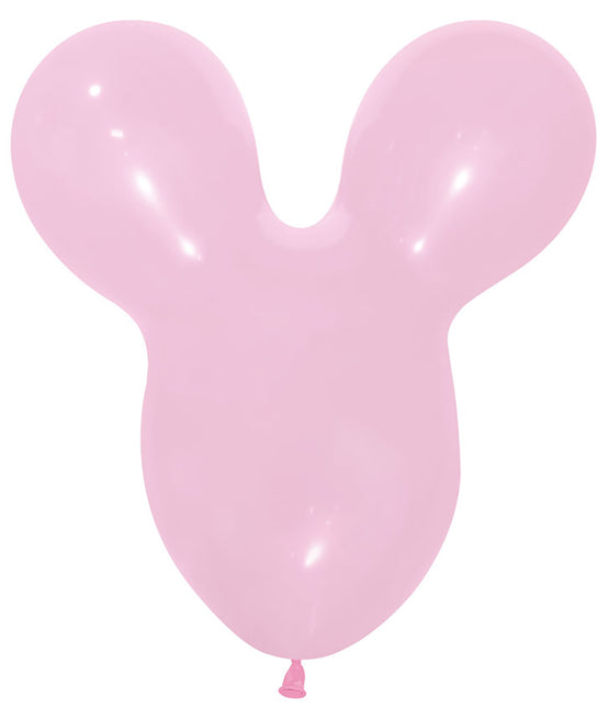 Ballonnen Mouse Head Pink 25st