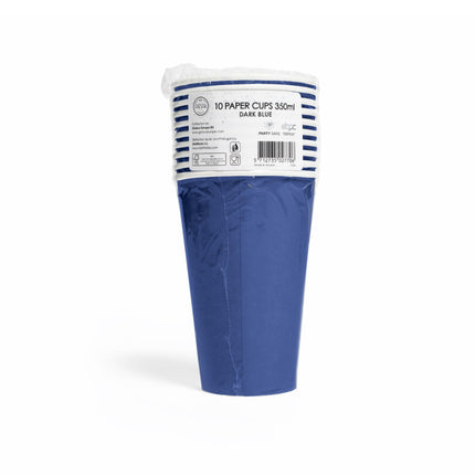 Donkerblauwe Bekers Papier 350ml 10st