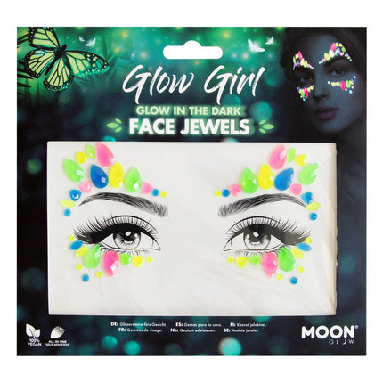 Moon Glow Glow in the Dark Face Jewels Glow Girl