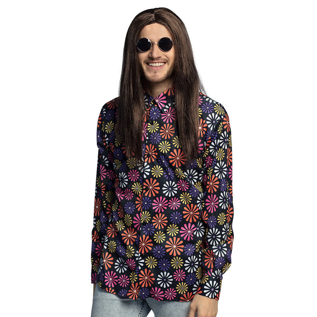 Hippie Blouse Heren Bloemen